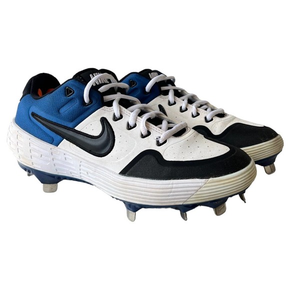 Nike Cleats Mens 7 Metal Huarache Elite 2 Low Baseball White Blue AJ6873-104 main image 8